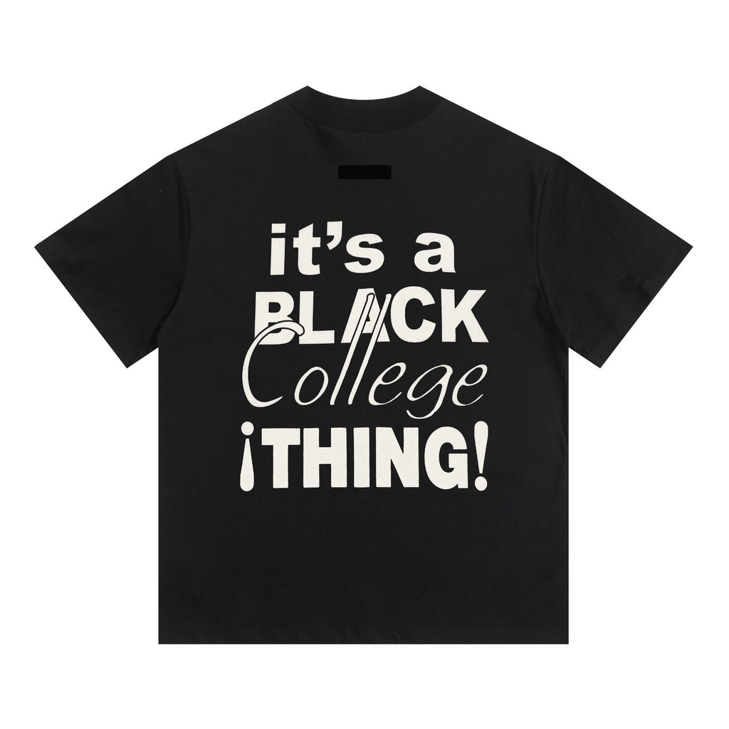 Fear of God Essentials Black College Graphic T-Shirt