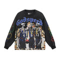 Godspeed Washed Black Graphic Long-Sleeve T-Shirt