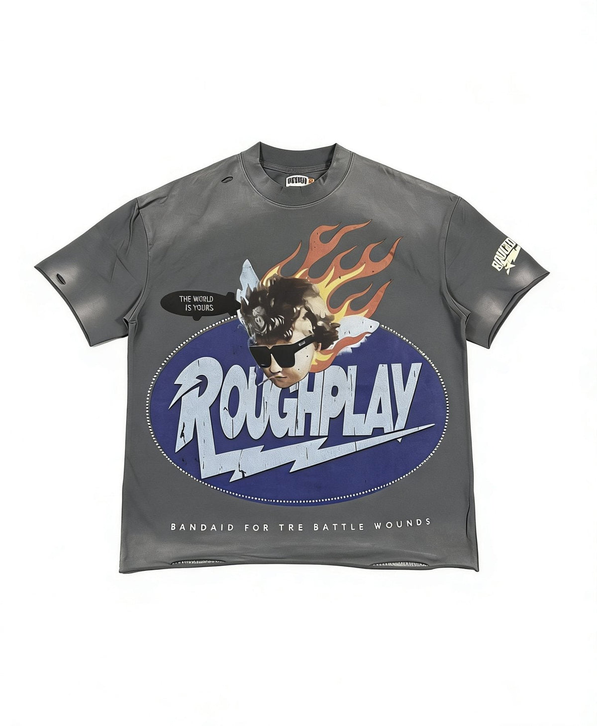 Rough Play Washed Front & Back Graphic T-Shirt