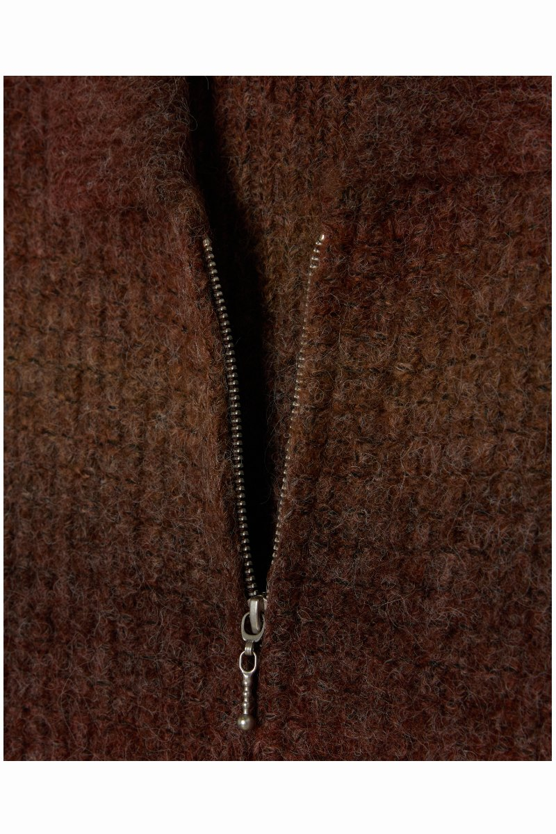 OBEY ANTON GRADIENT CARDIGAN Brown