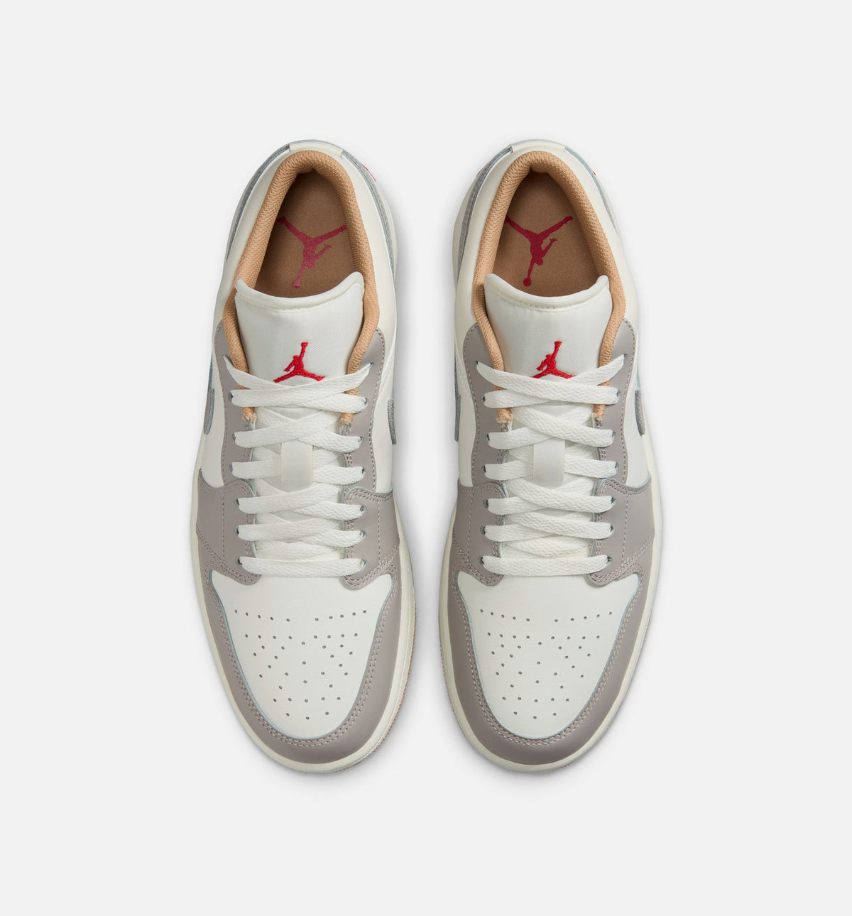 Air Jordan 1 Low – Men's Lifestyle Shoe | Sail/Fire Red/College Grey/Hemp