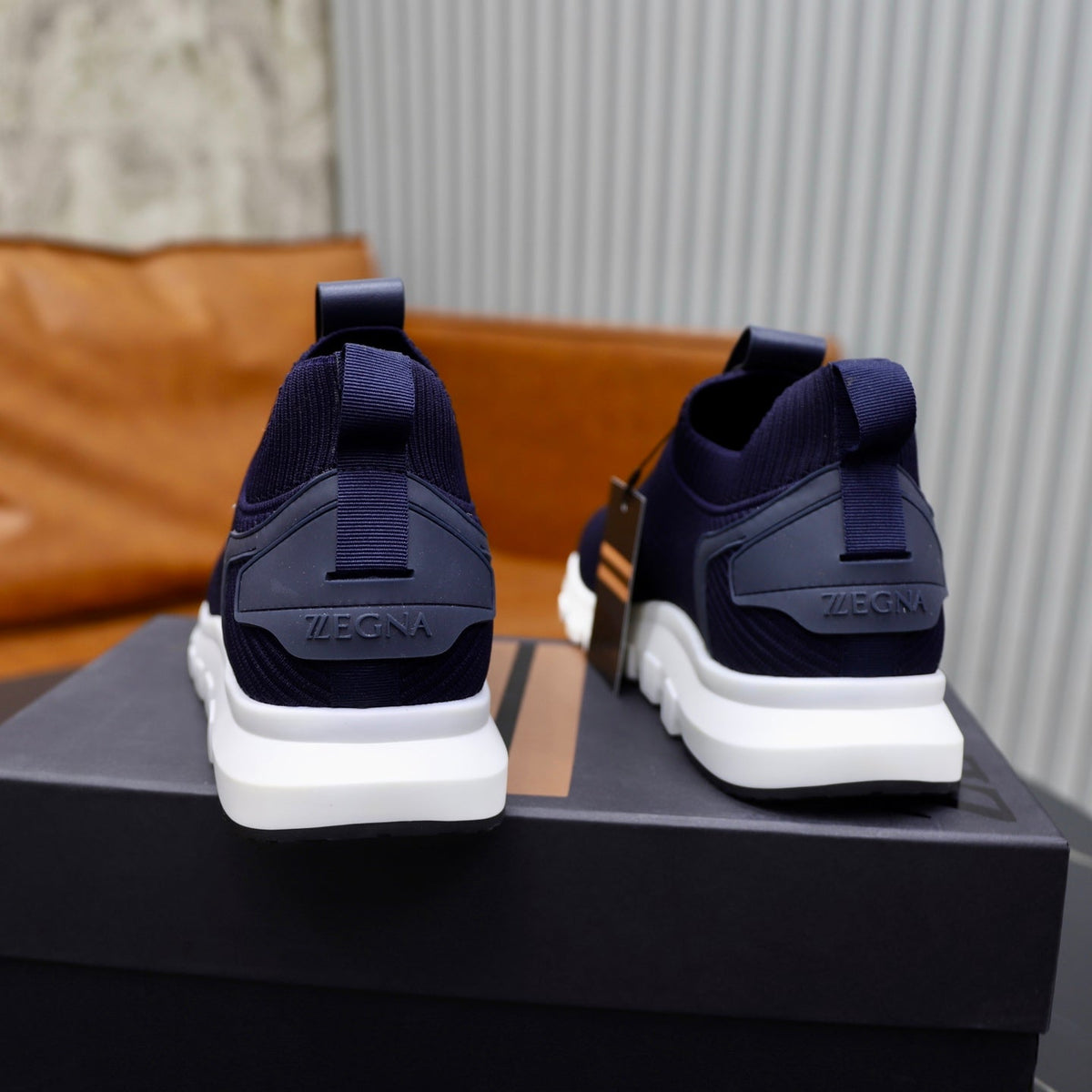 Zegna Cashmere Flyknit Sneakers