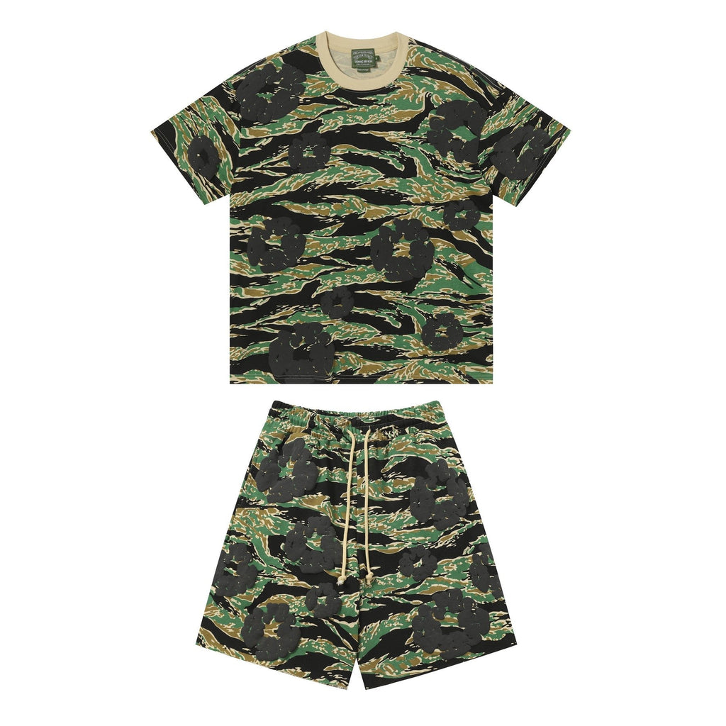 DENIM TEARS Cotton Flower Camo Short-Sleeve Set
