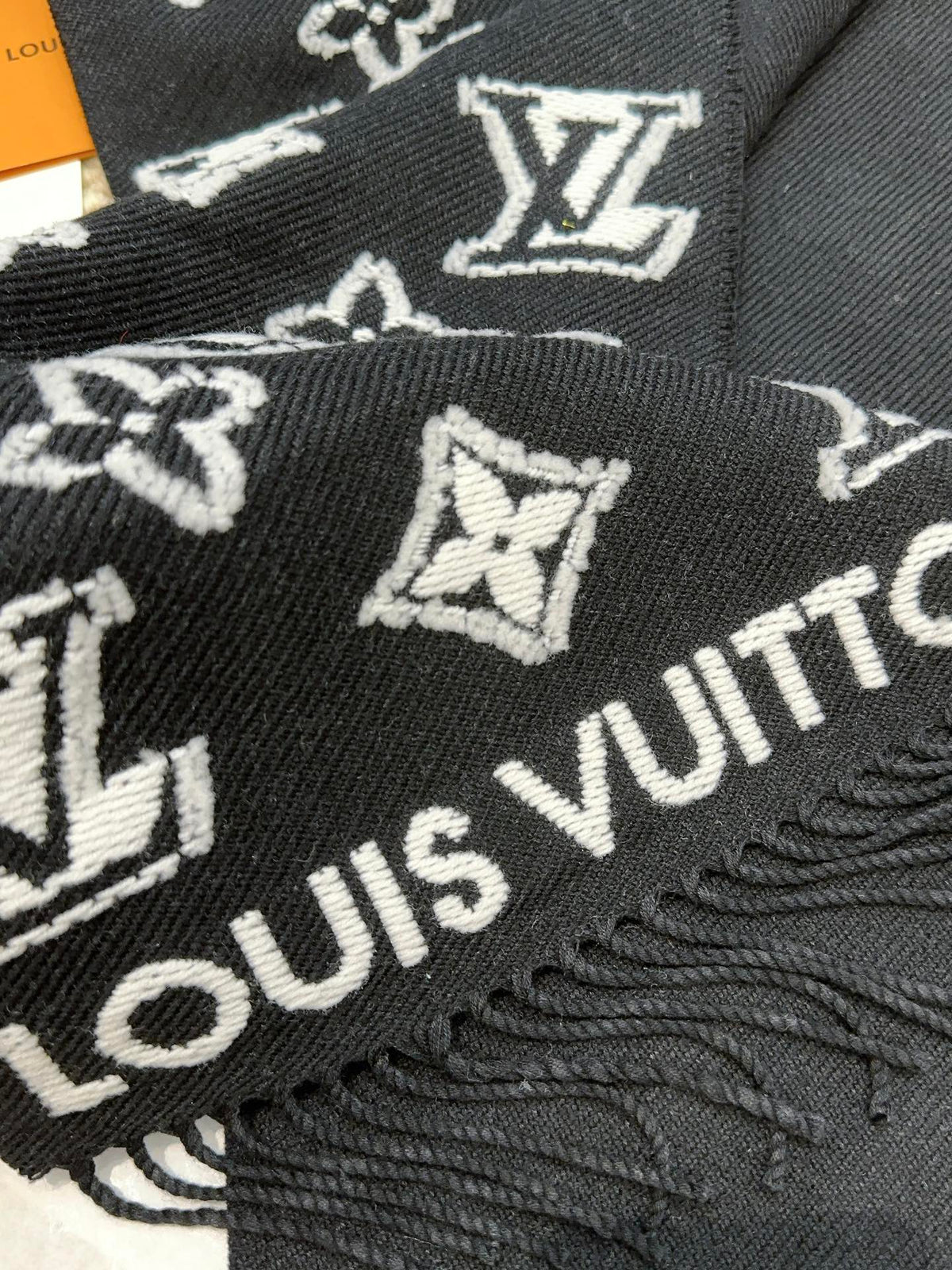 Louis Vuitton Style Monogram Knit Scarf