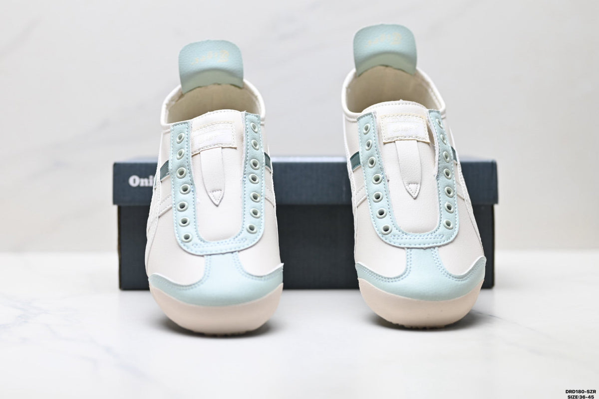 Onitsuka Tiger Retro Low Top White Light Blue Unisex Shoes Style 16
