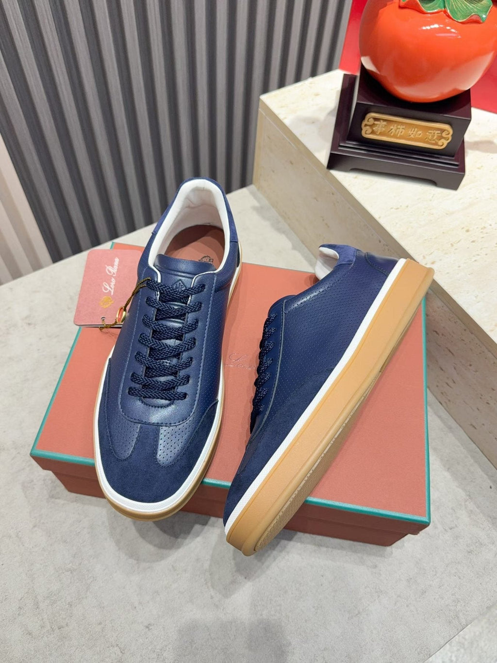 Loro Piana Tennis Walk Low-Top Sneakers