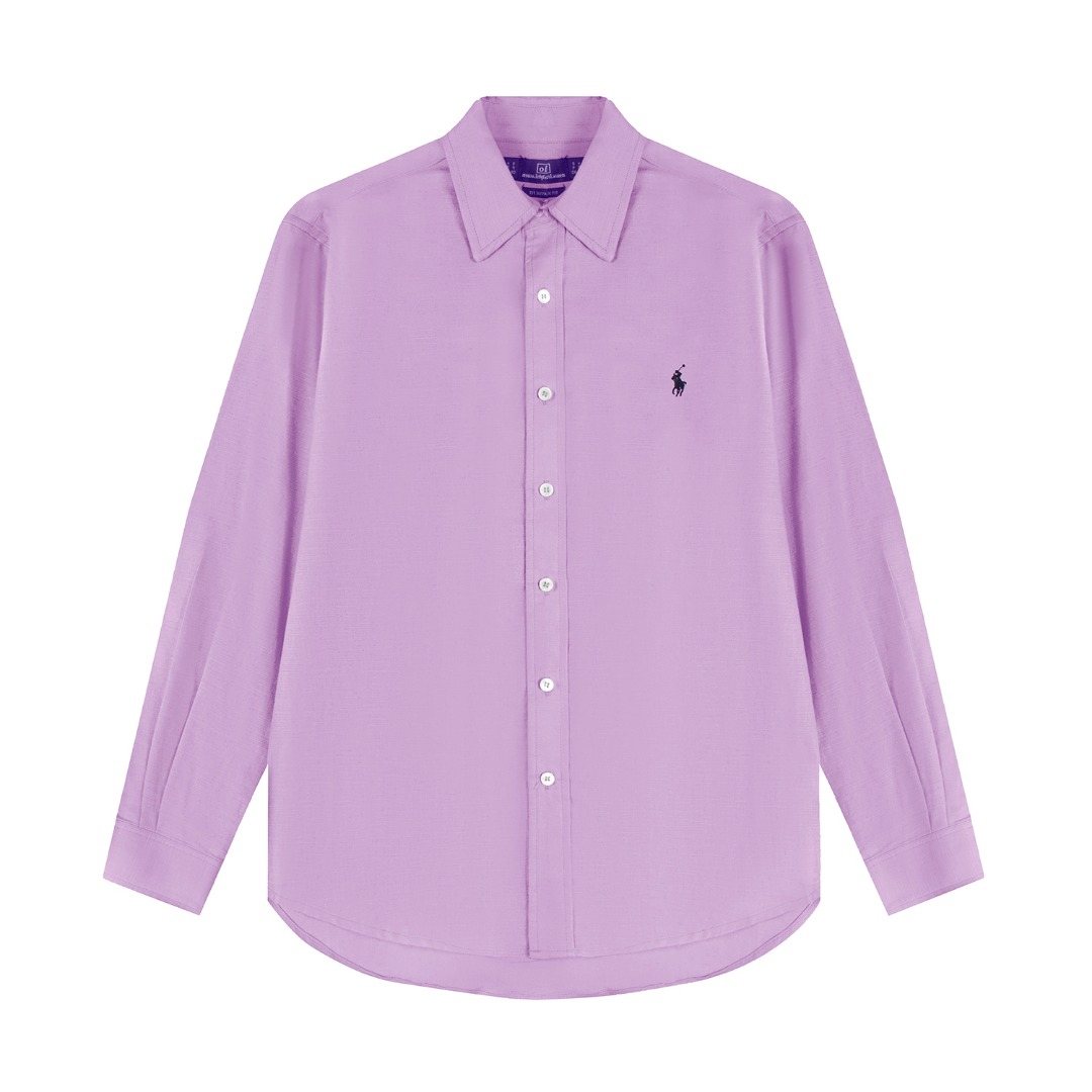 Ralph Lauren Embroidered Cotton-Blend Slub Linen Long-Sleeve Shirt