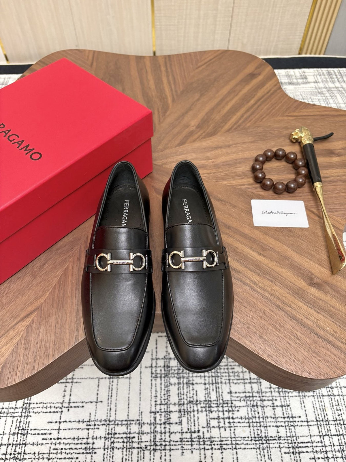 Ferragamo Men's Metal Bit Loafers - Leather Lining