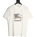 Burberry Equestrian Knight Sketch Graphic T-Shirt - Off-White